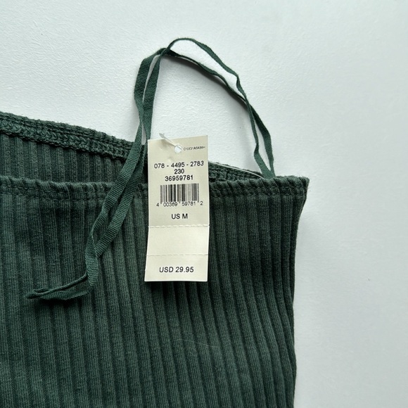 Forest green crop top, one shoulder Aerie, M, - Picture 3 of 3